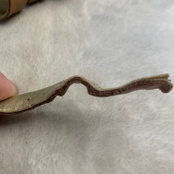 VTG Guess Womens Sz 8 Tribute Style Open Toe Strappy Nude High Heels - Picture 9 of 11